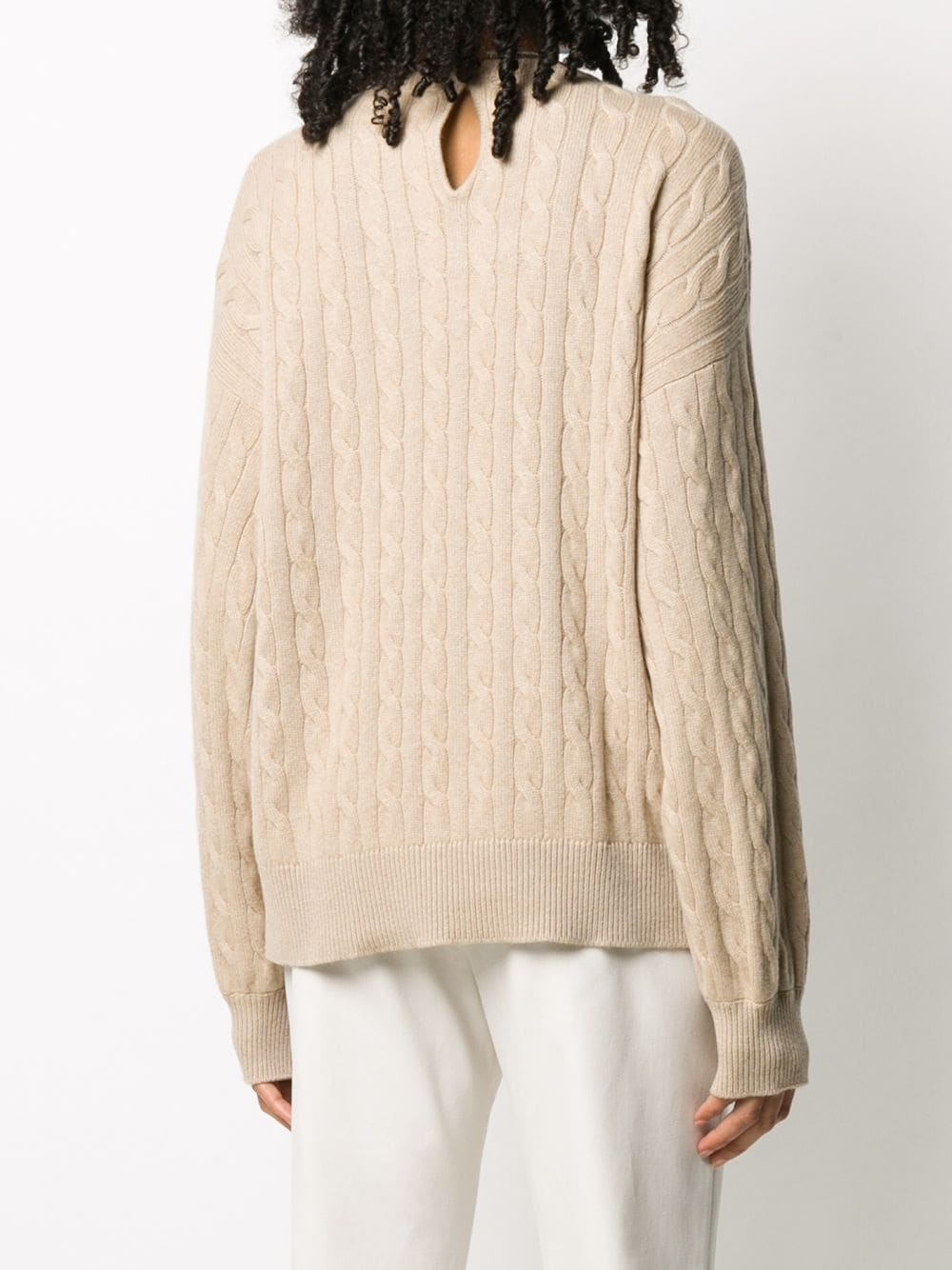 cable-knit cashmere jumper - 4