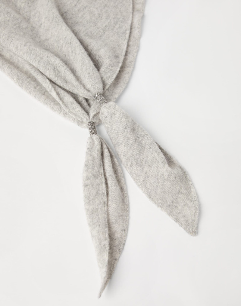 Brunello Cucinelli Cashmere scarf with shiny details outlook