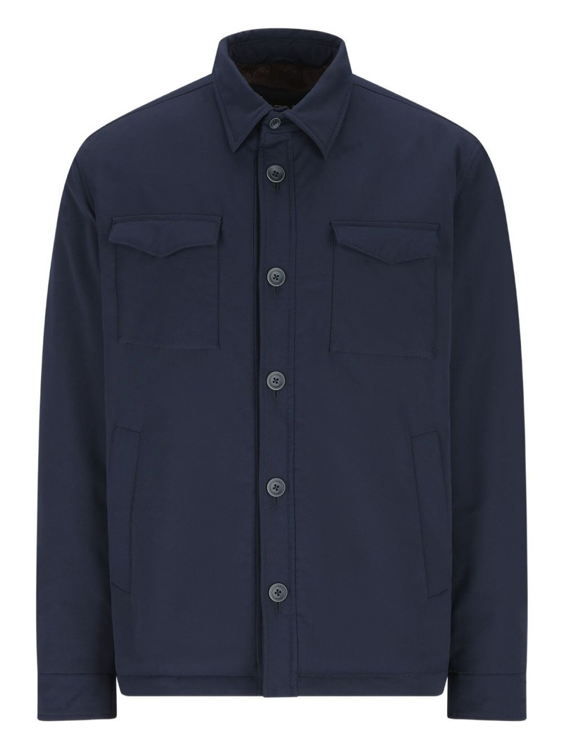 flap-pocket buttoned overshirt 1