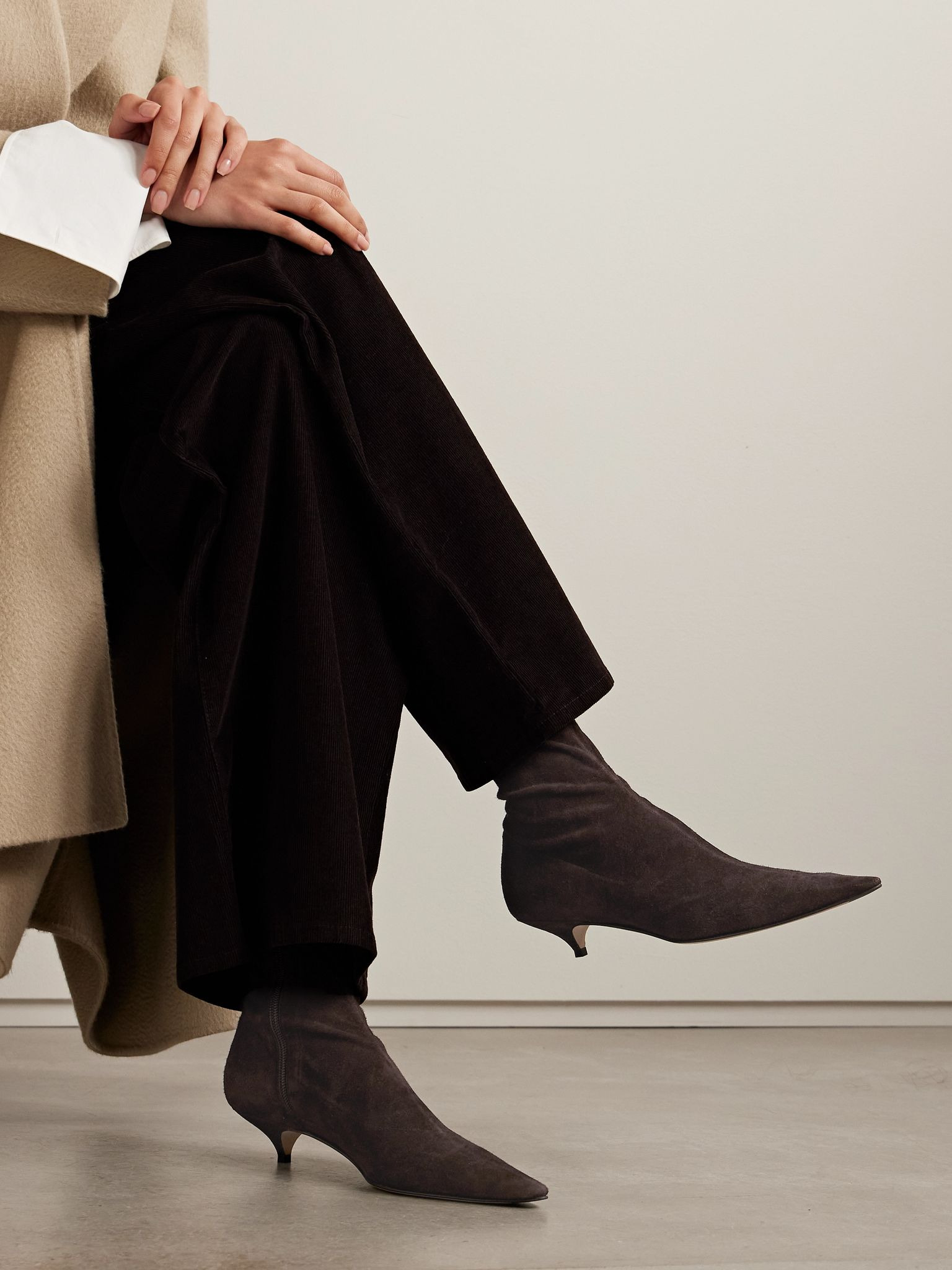 Liisa suede sock boots Dark brown - 2