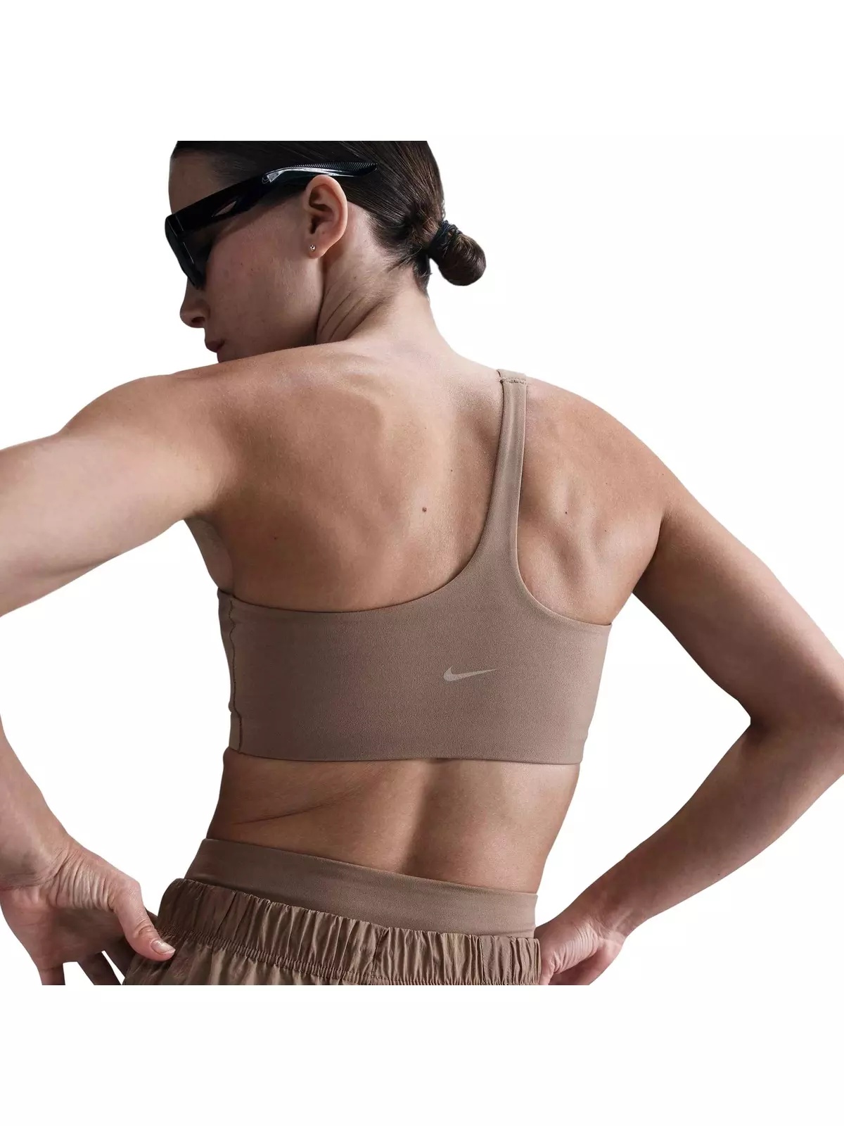 Women's Zenvy Asym Light-Support Padded Sports Bra -Brown - 2