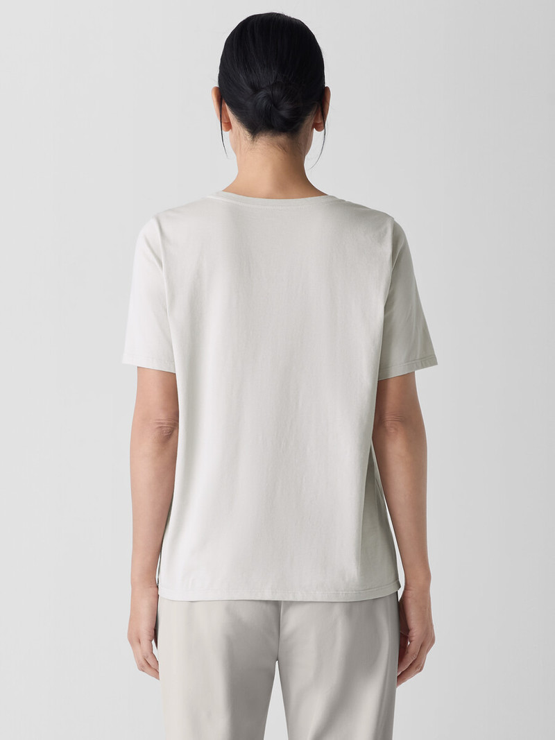 Organic Pima Cotton Jersey Round Neck Tee 4