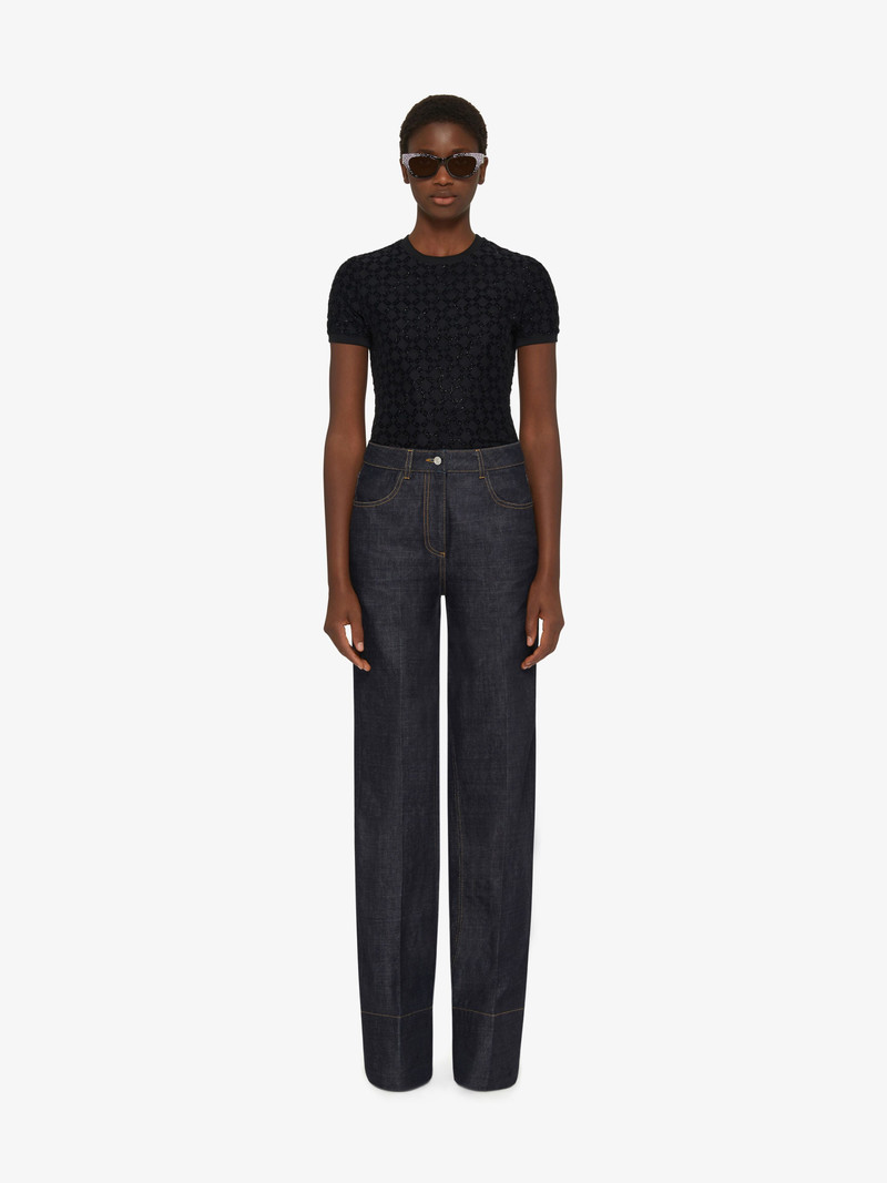 Givenchy DOUBLE-LAYERED SLIM T-SHIRT IN COTTON AND TULLE outlook