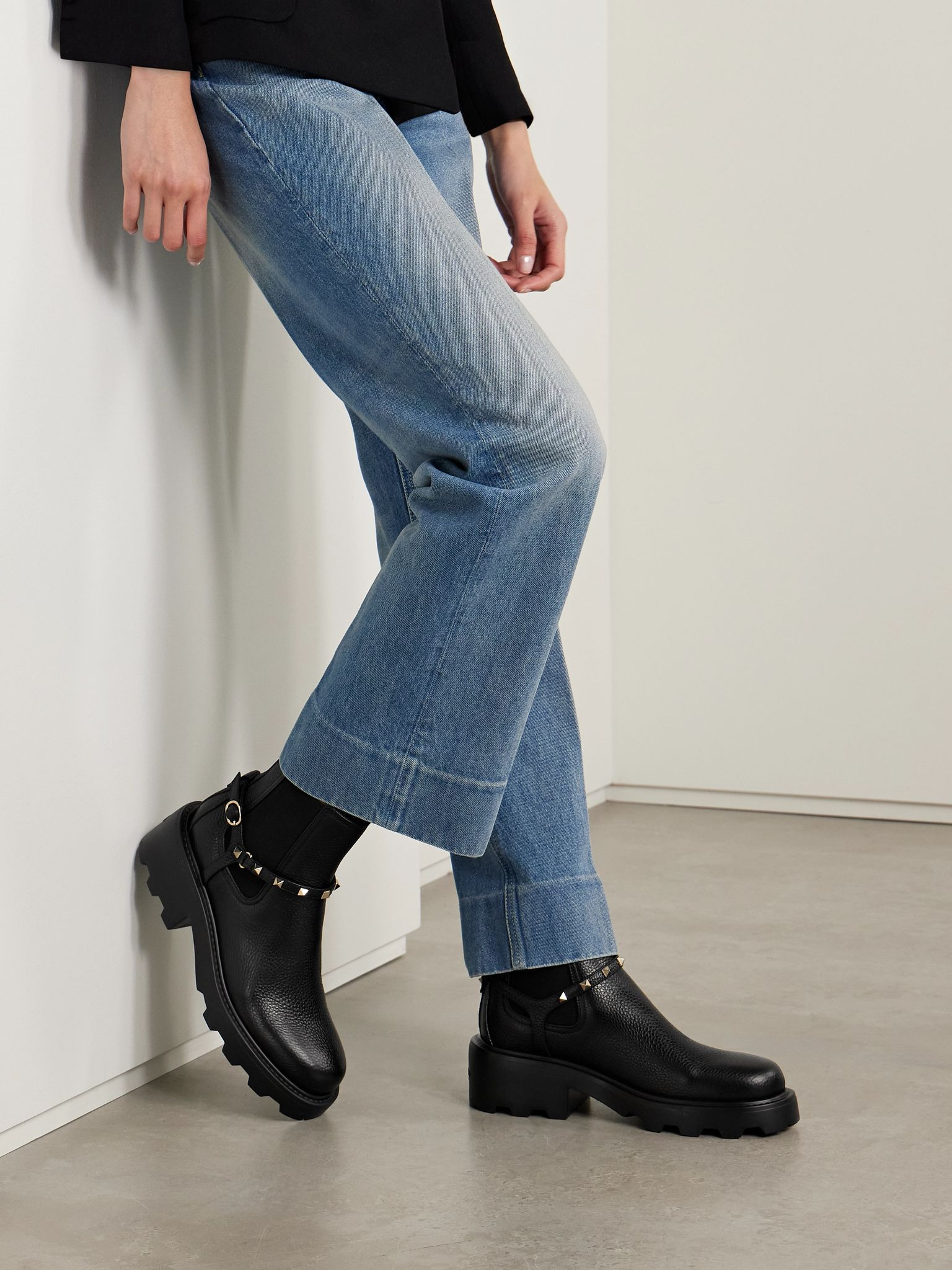 Beatle Rockstud 55 leather Chelsea boots Black - 3