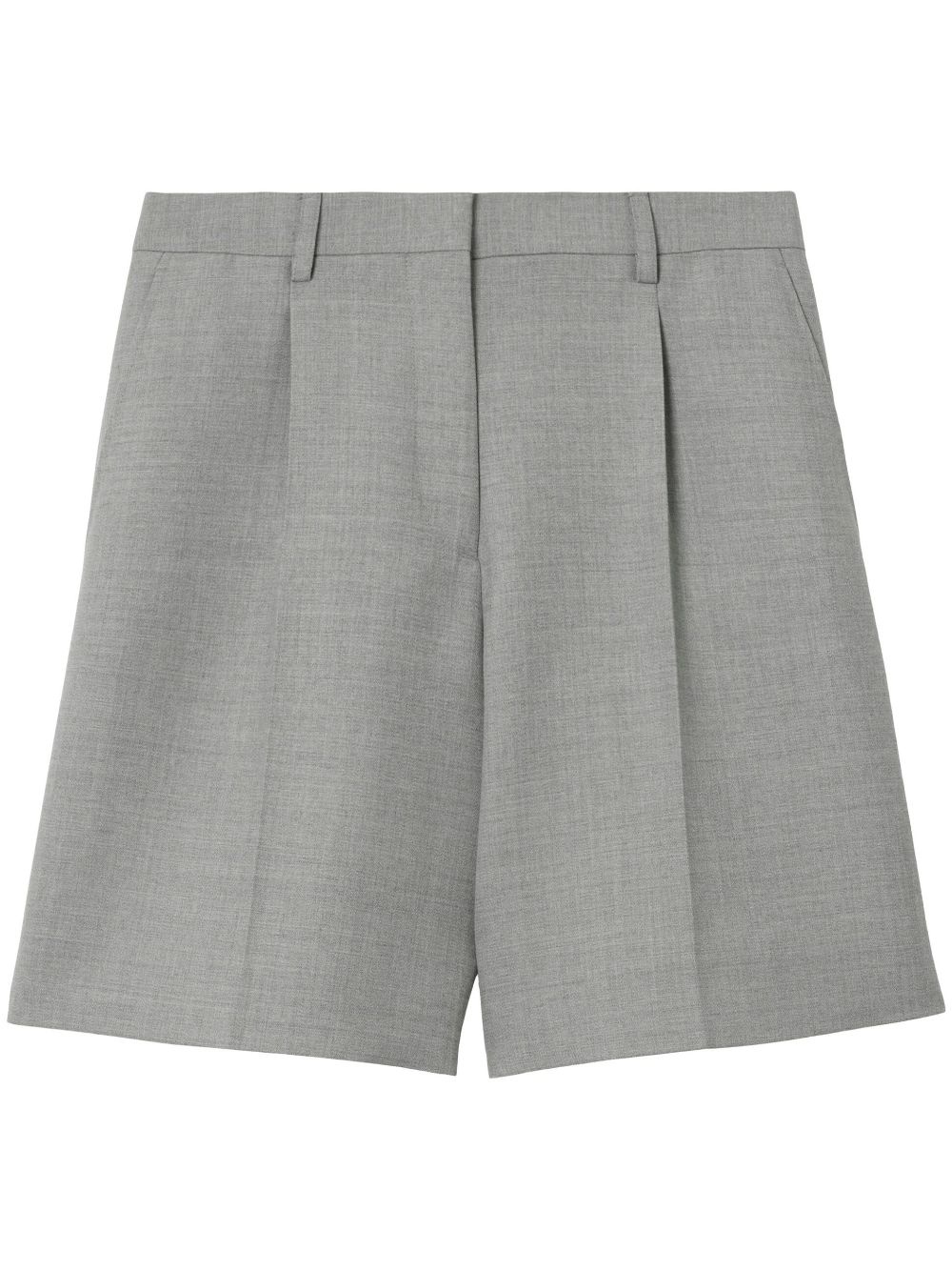 wide-leg wool tailored shorts - 1