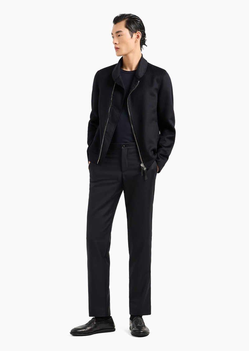 GIORGIO ARMANI Icon cashmere Casentino wool blouson outlook