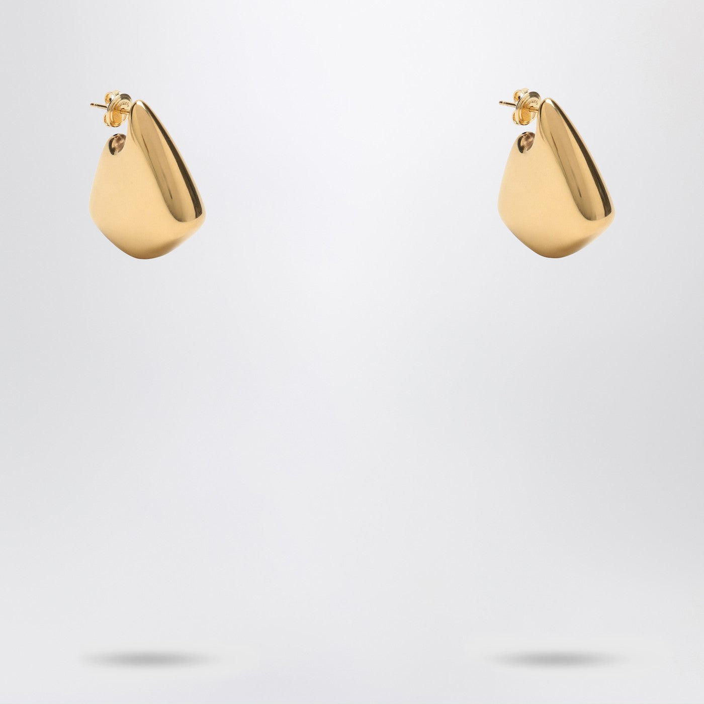 Bottega Veneta Women Small Fin Earrings In Sterling Silver With Gold Finish - 1