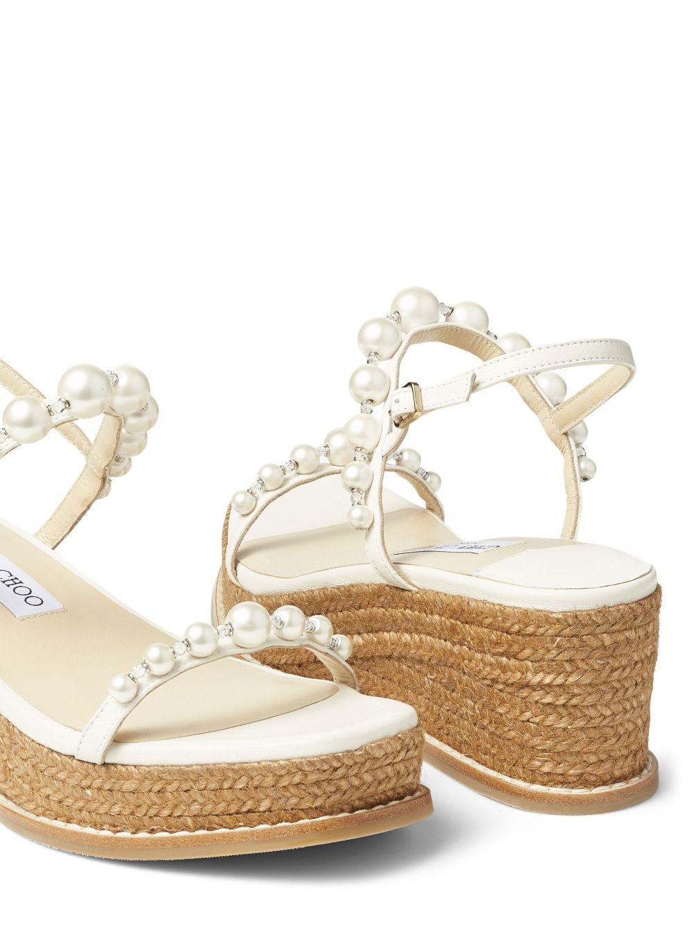 Amatuus pearl-embellished 60mm wedge sandals - 5