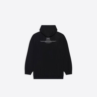 BALENCIAGA Couture Boxy Hoodie in Black outlook