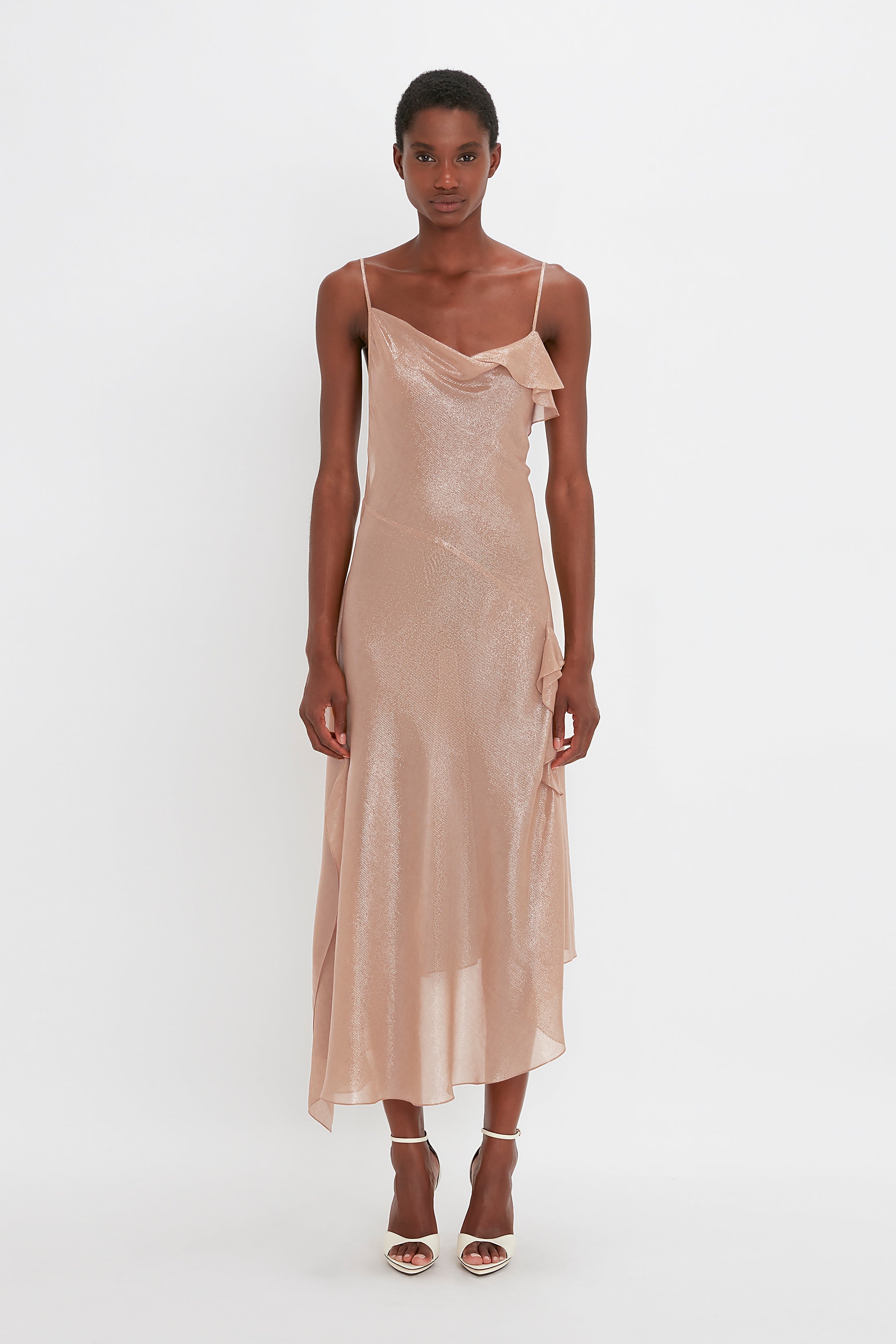 Victoria Beckham Bias Cami Slip Dress In Rosewater | REVERSIBLE