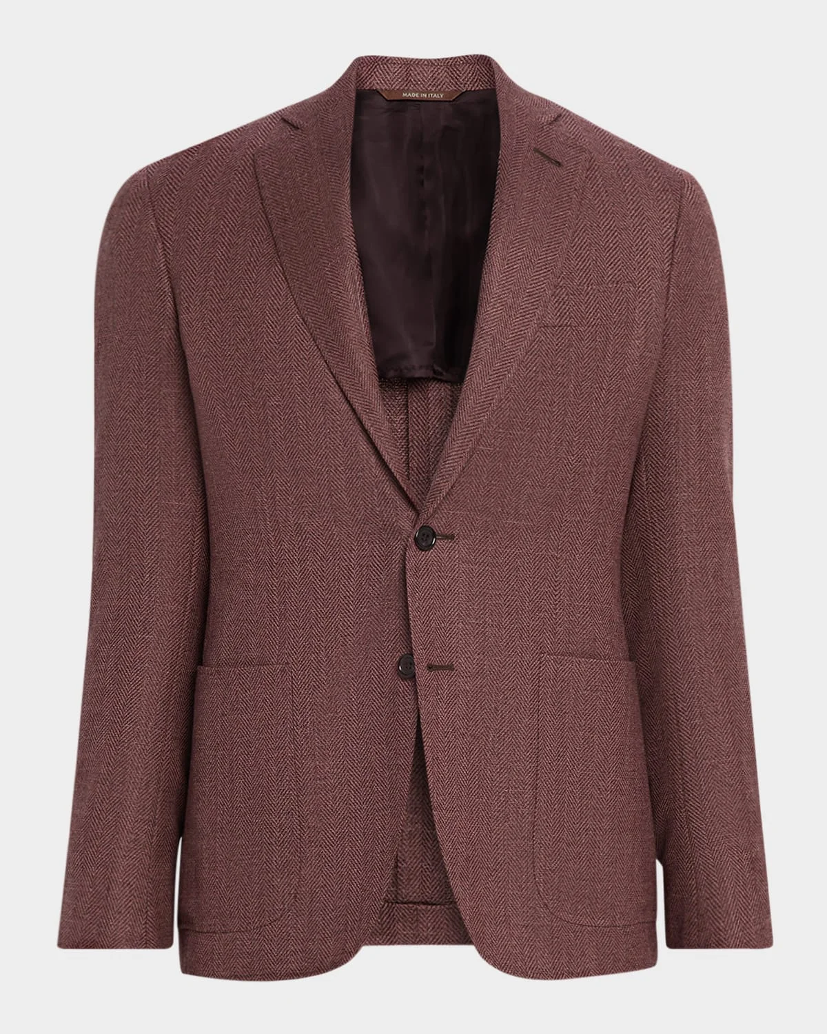 Men's Herringbone Notch Lapel Sport Coat - 1