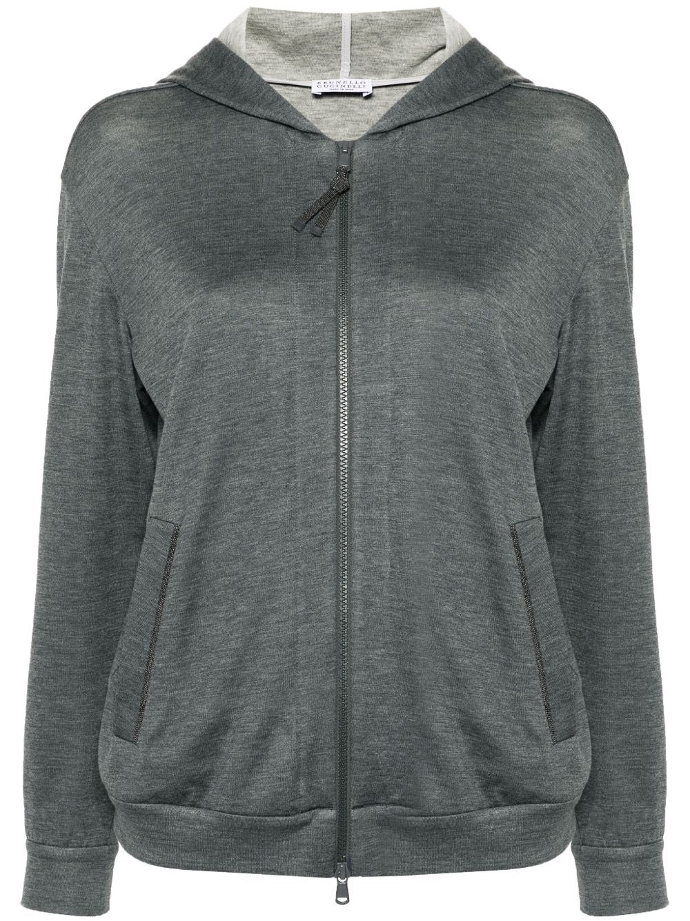 Brunello Cucinelli Women Cotton And Silk Blend Hoodie - 1