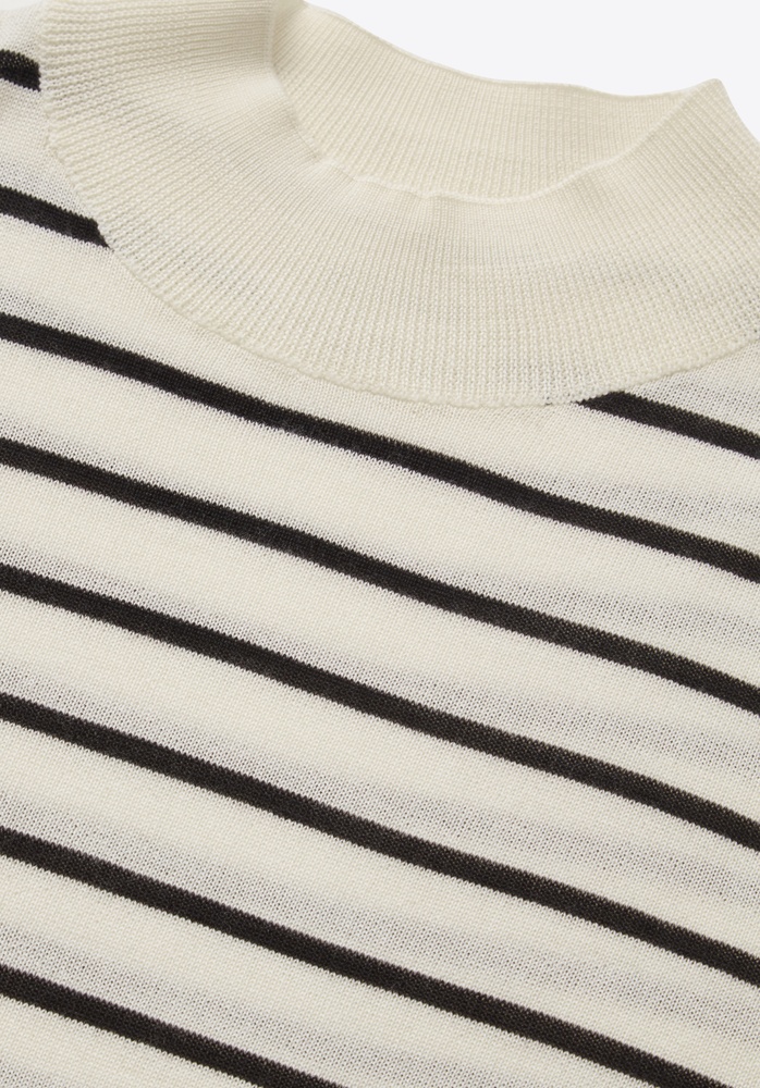 SWEATER 72 BLACK WHITE STRIPE - 4
