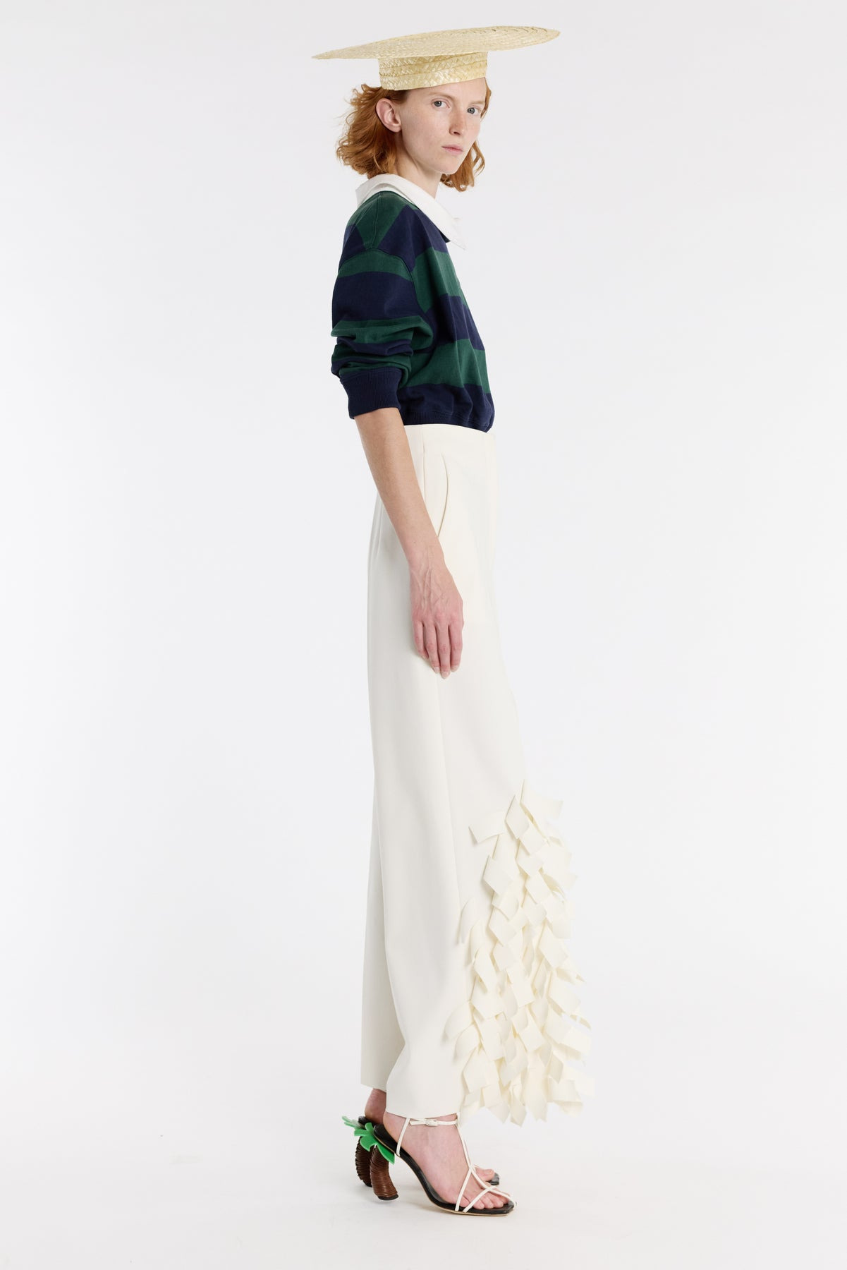 CULOTTES WITH RECTANGLE DETAIL IVORY - 7