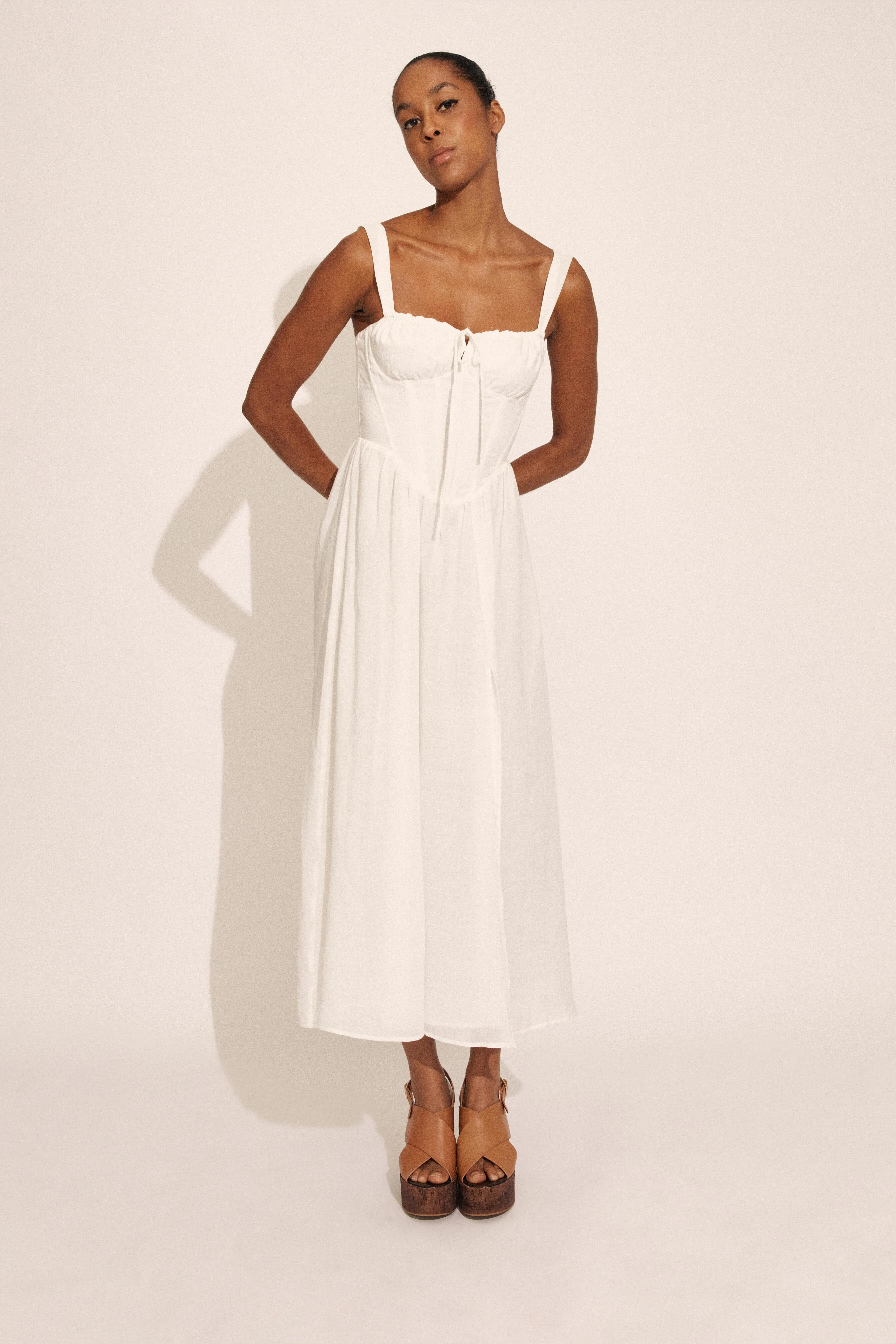 Esra Midi Dress In Orchid White - 1