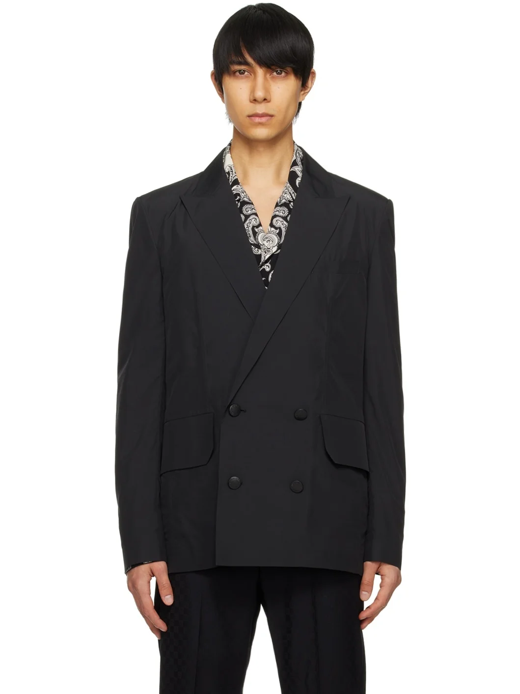Black Main Lab Blazer - 1