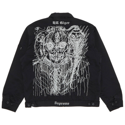 Supreme Supreme H.R. Giger Embroidered Work Jacket 'Black' outlook