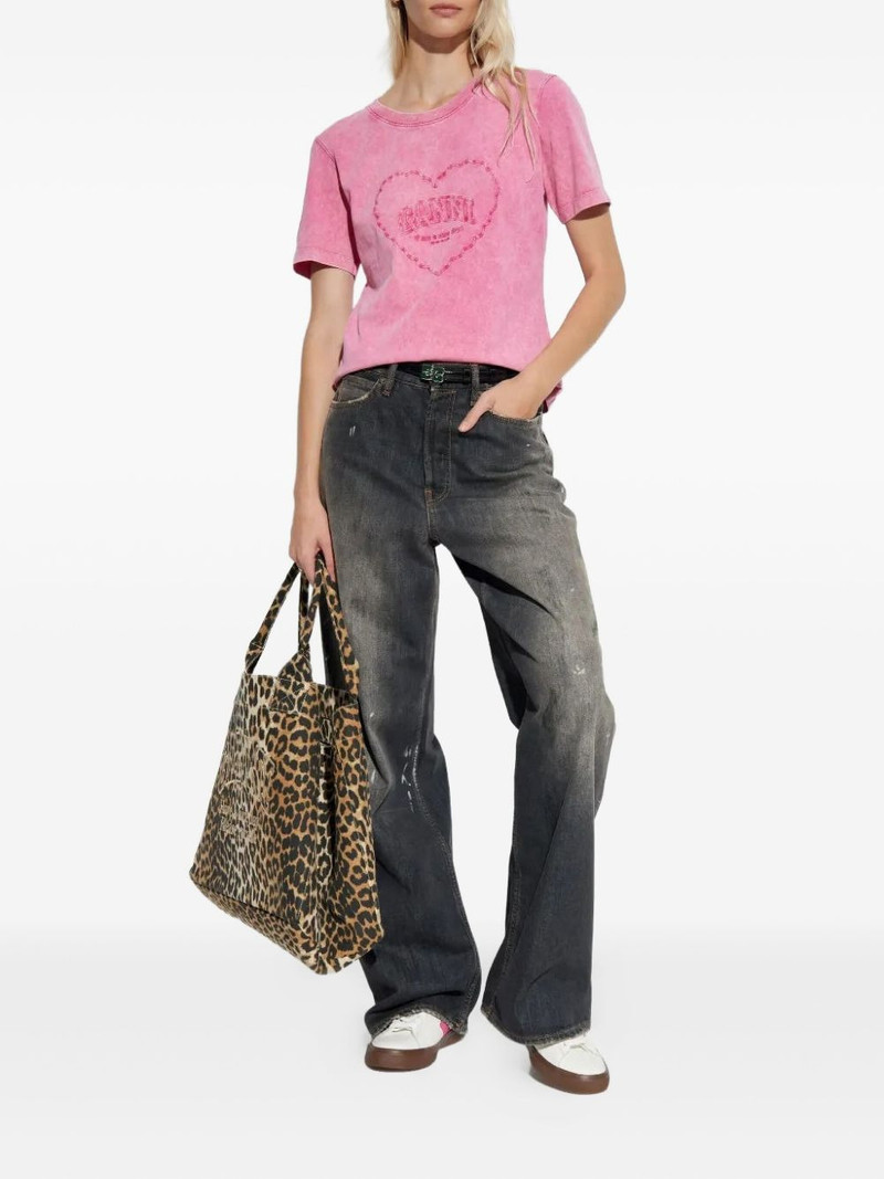 GANNI heart cotton T-shirt outlook