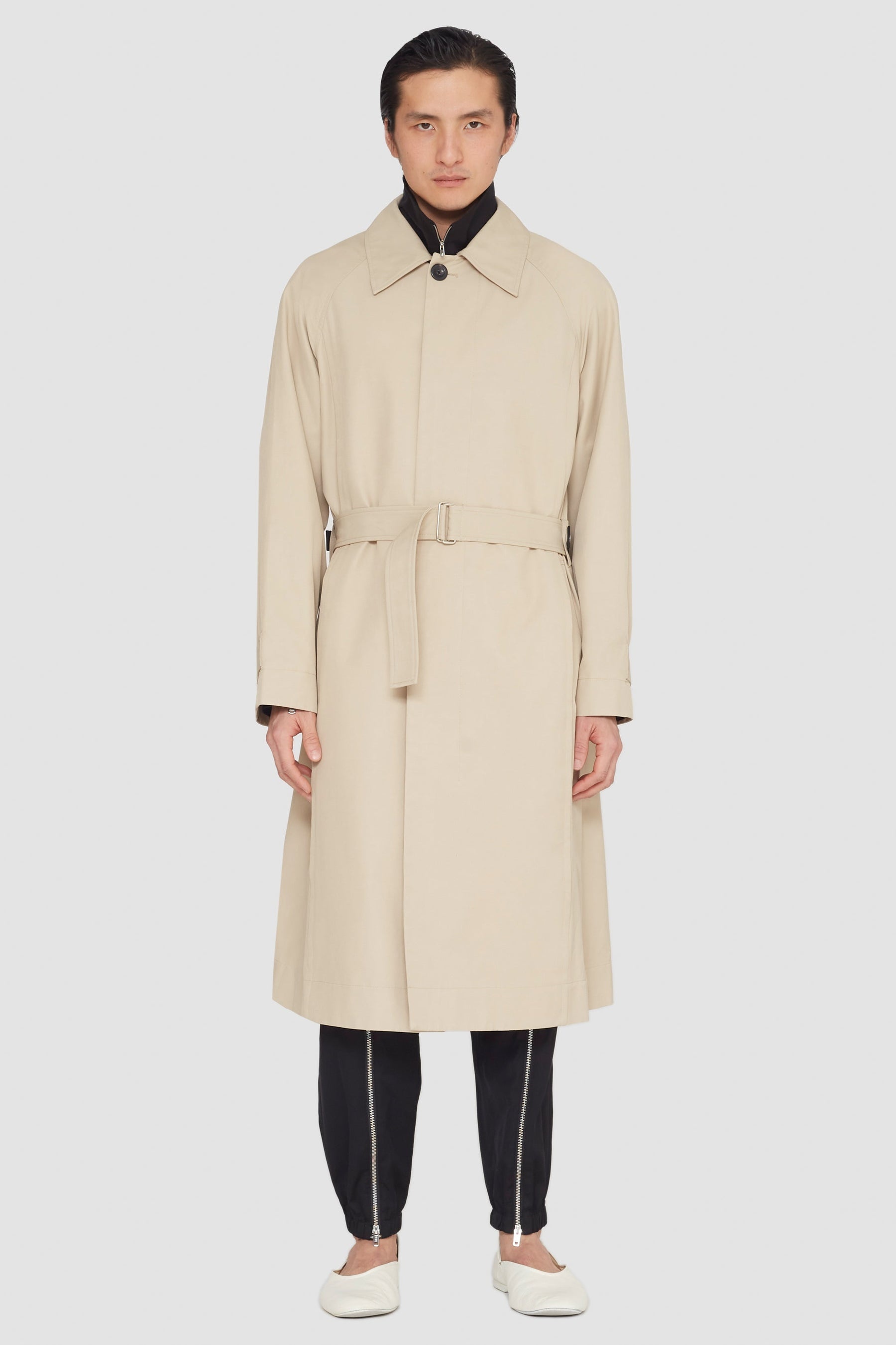 Mid-Length Belted Trench Coat - 2