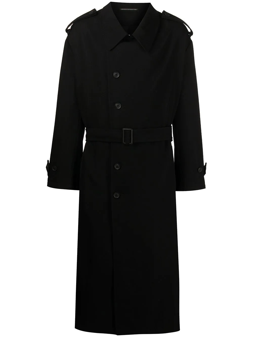 double-breasted wool coat - 1