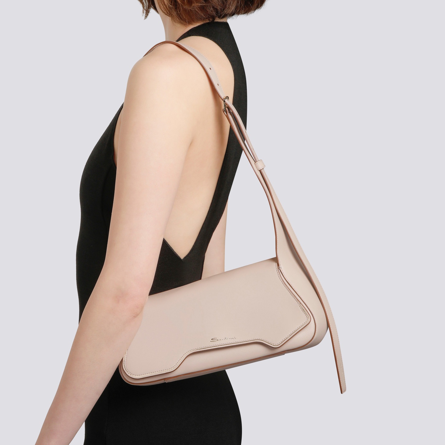 Beige leather The Pluto bag - 2