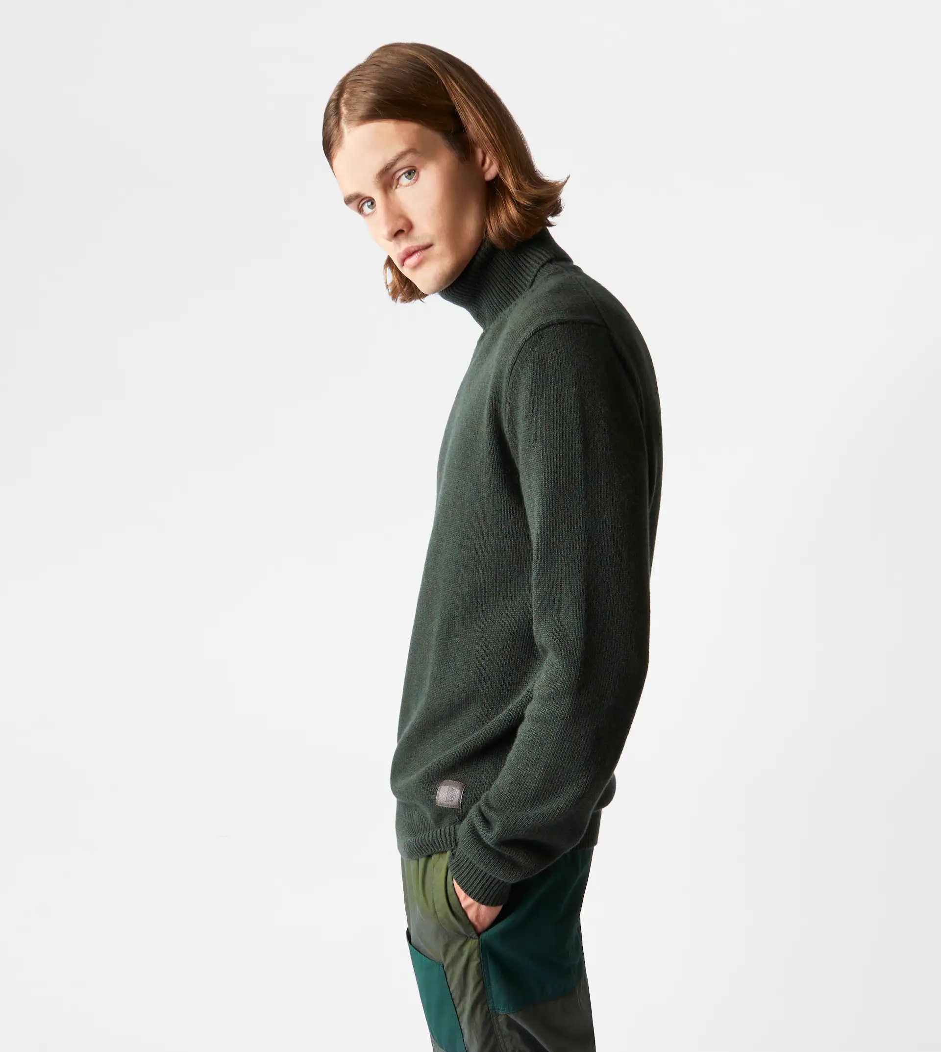 TOD'S CASHMERE BLEND TURTLENECK - GREEN - 7