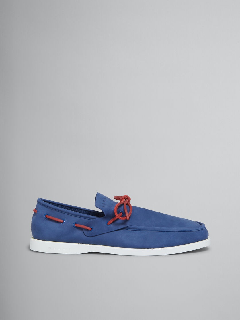 BLUE NUBUCK BOAT LOAFER - 1