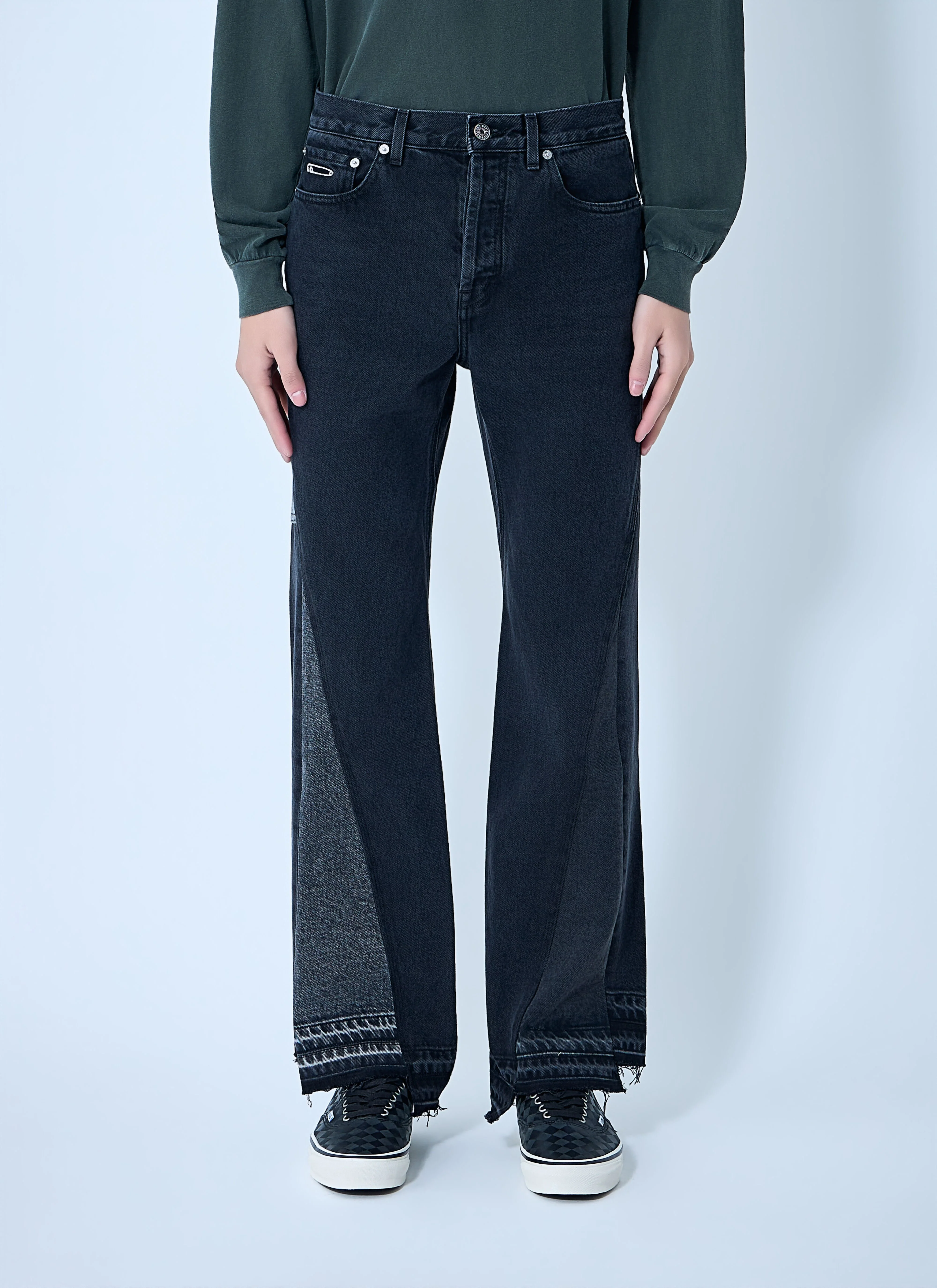 Twisted Wide Leg Jeans - 1