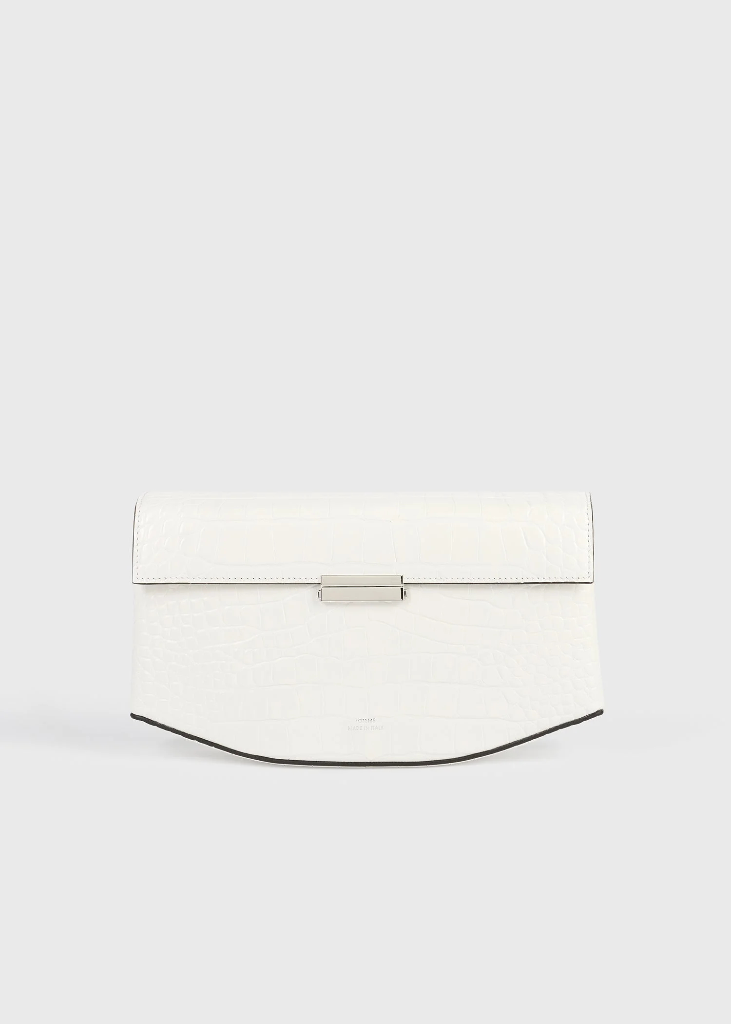 Clip croco-embossed shoulder off-white - 1