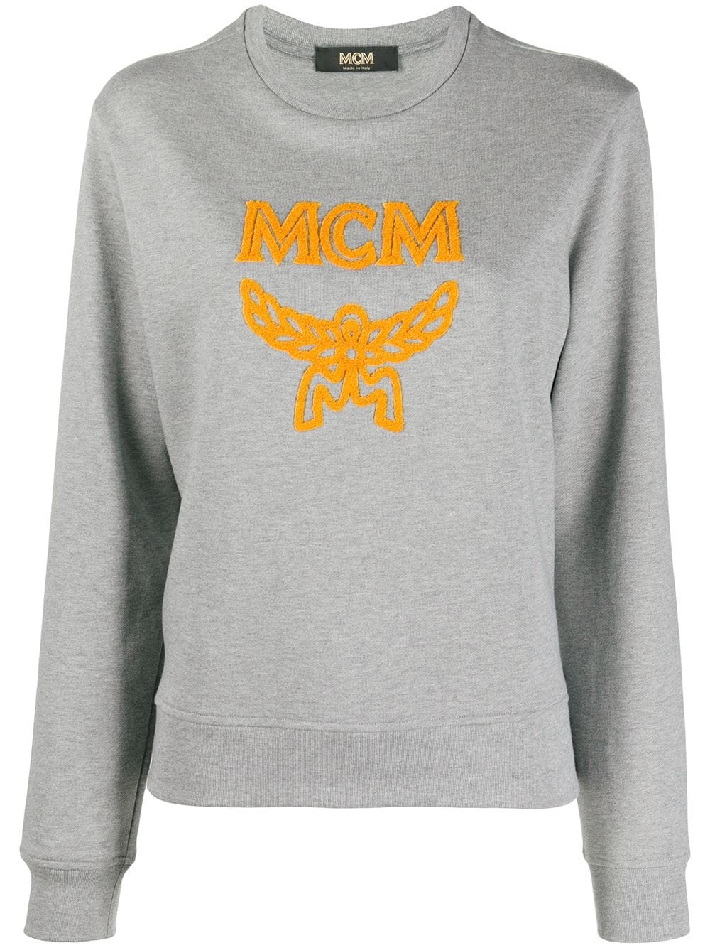 logo print cotton sweatshirt - 1