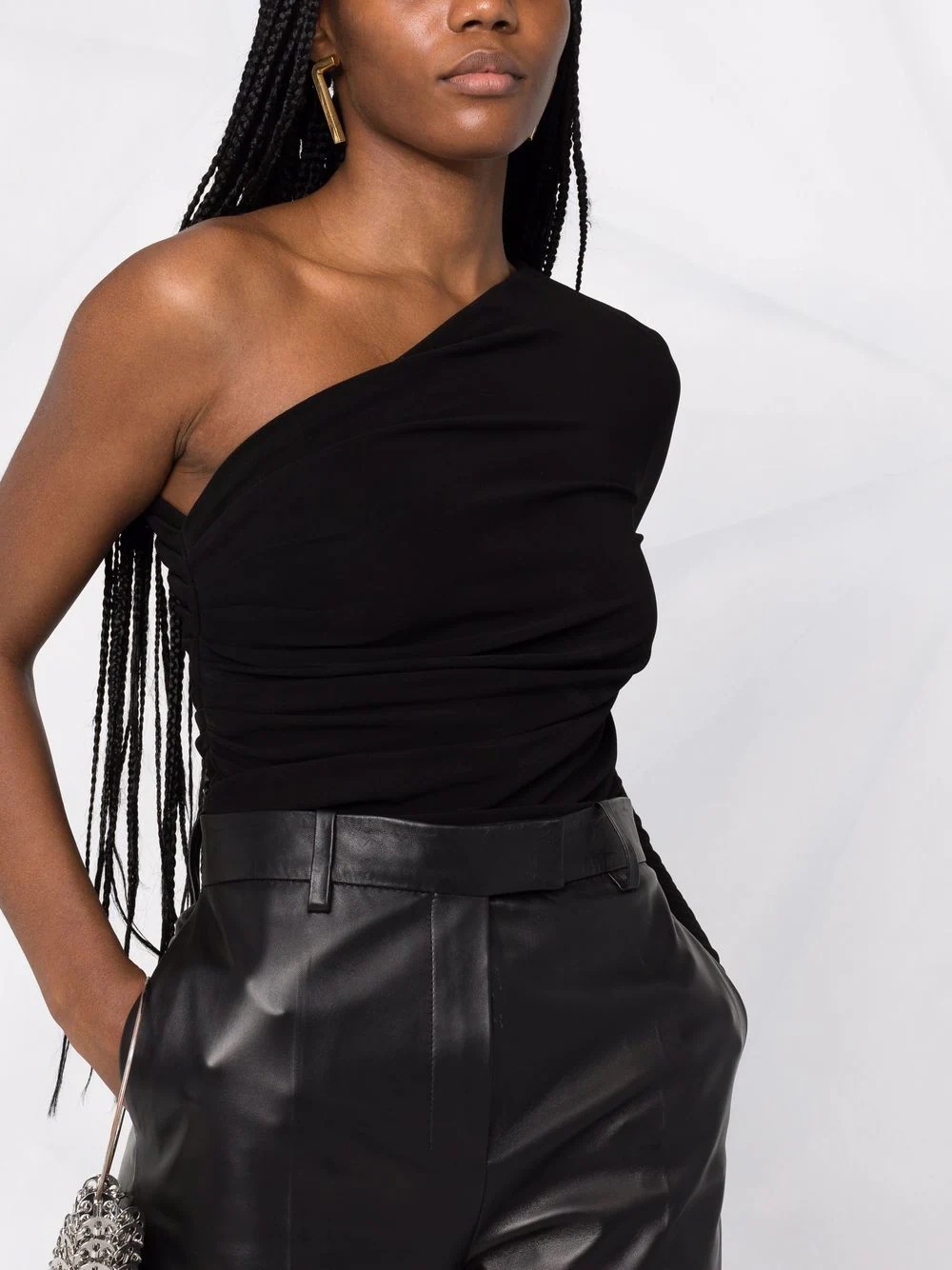 one-shoulder long-sleeve top - 5