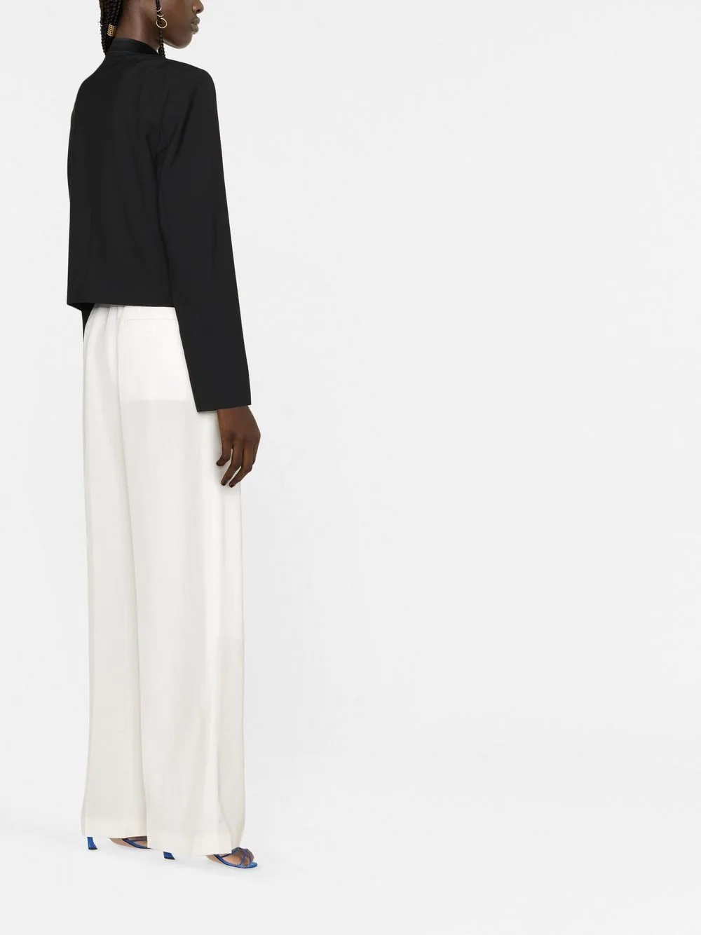high-waisted tailored trousers - 2