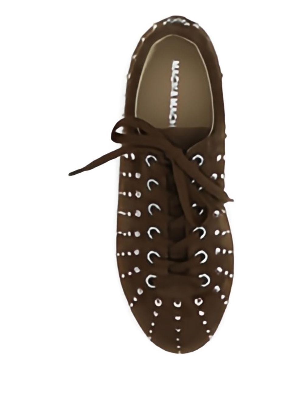 crystal-embellished suede sneakers - 3