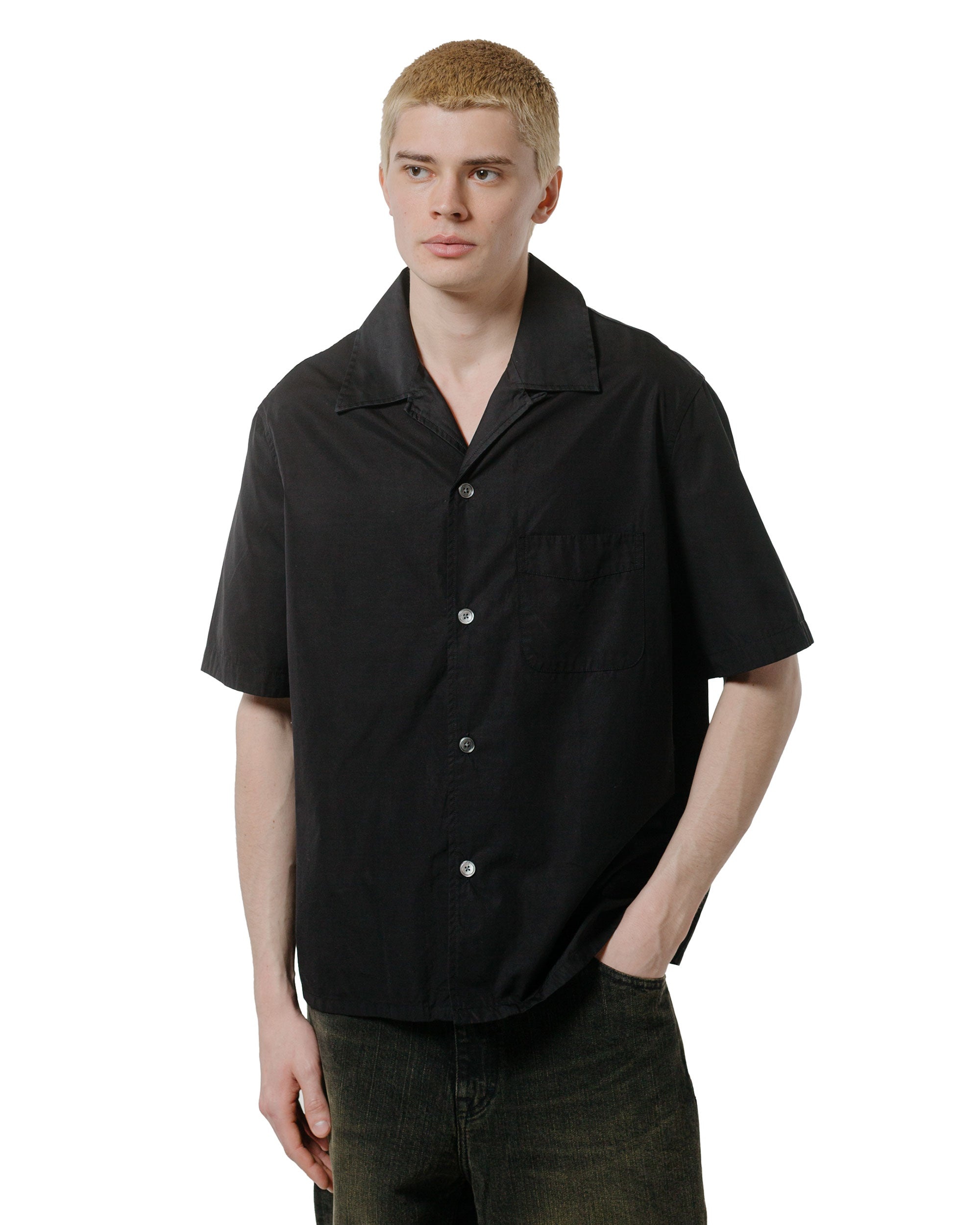 Heusen Shirt Shortsleeve Black All Day Poplin - 2