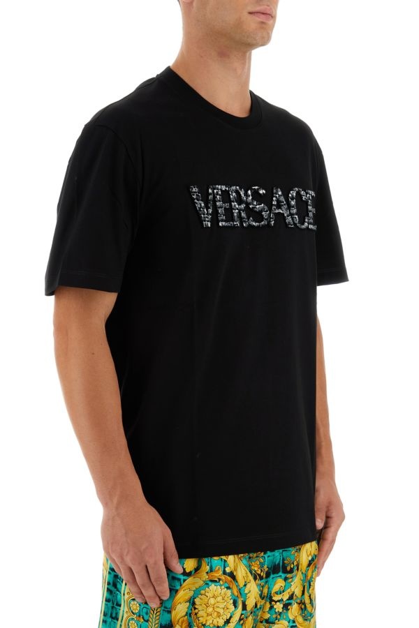 Black cotton t-shirt - 4