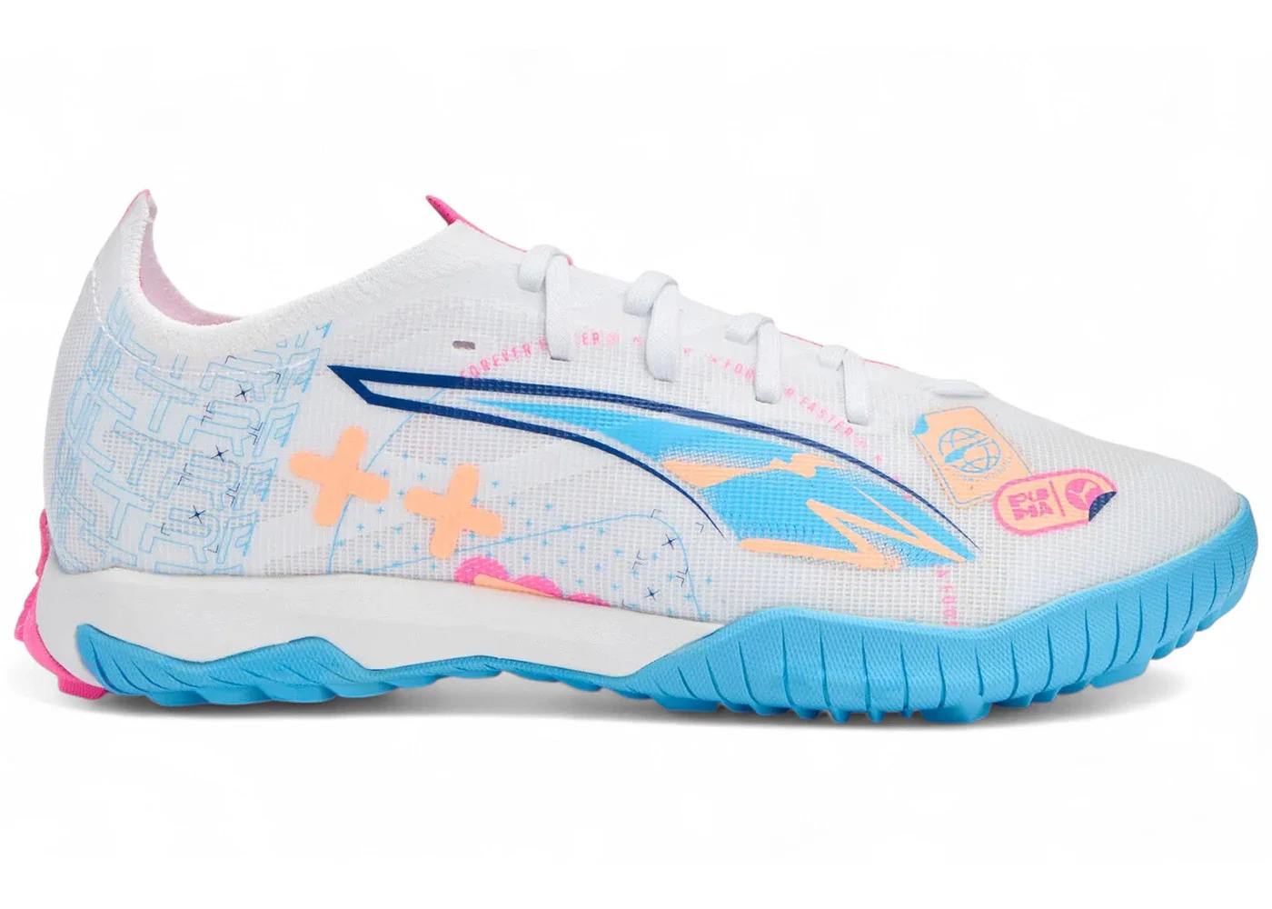 Puma Ultra 5 Match Vol. Up TT White Luminous Blue Poison Pink Fizzy Melon - 1