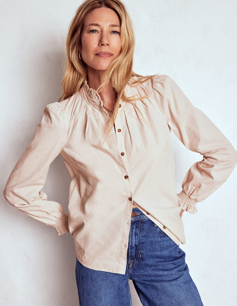 Lorna Cord Top-Almond Milk 5