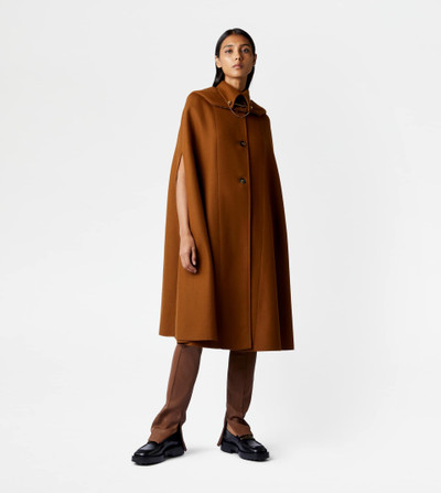 Tod's CAPE WITH BROOCH - BROWN outlook