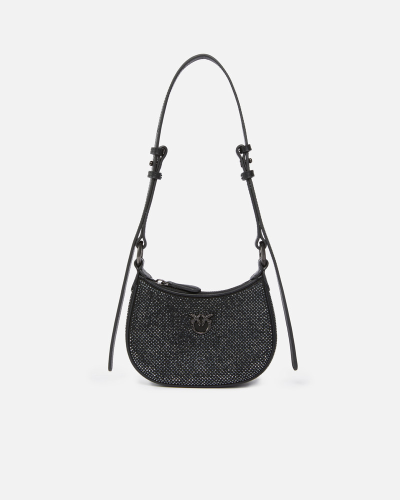 BABY HALF MOON SHOULDER BAG WITH RHINESTONES 1