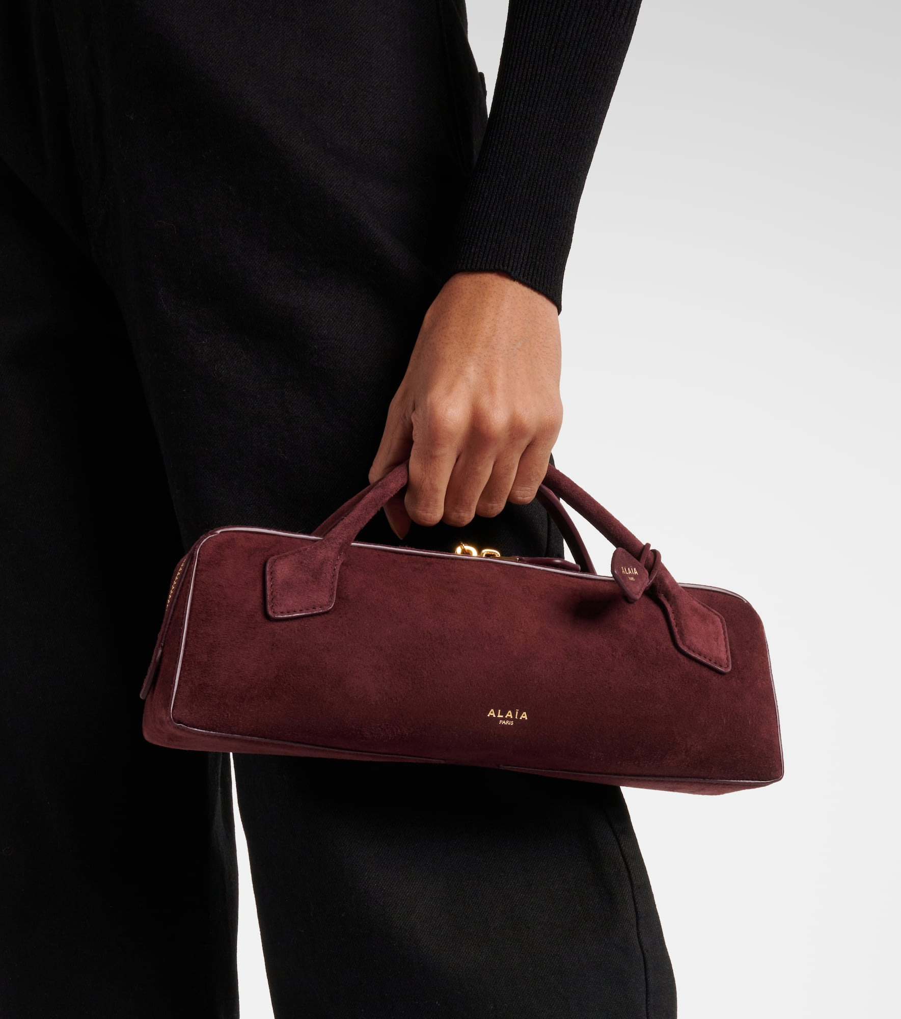 Le Teckel suede clutch - 2