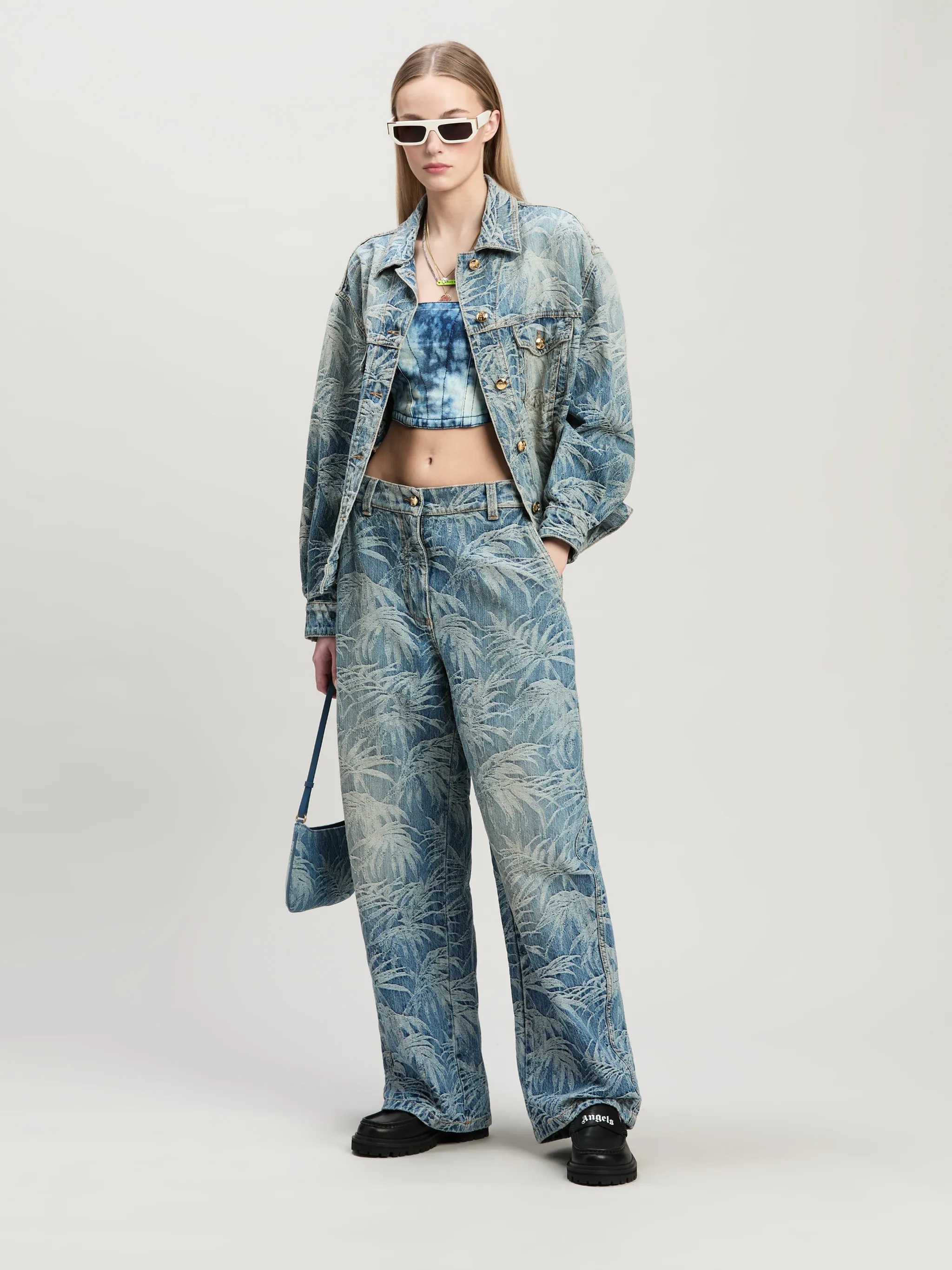 Denim Jacket Palms Wash Pattern - 2