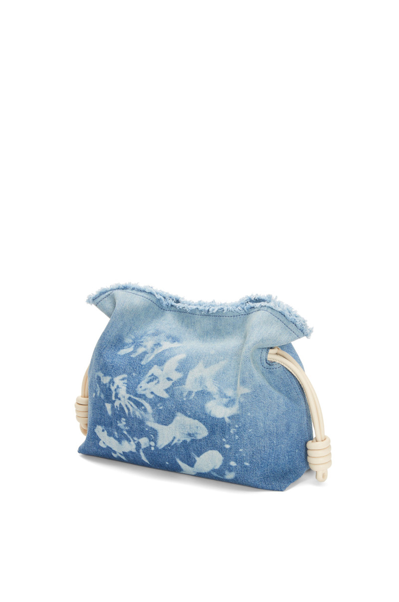 Loewe Flamenco clutch in denim outlook