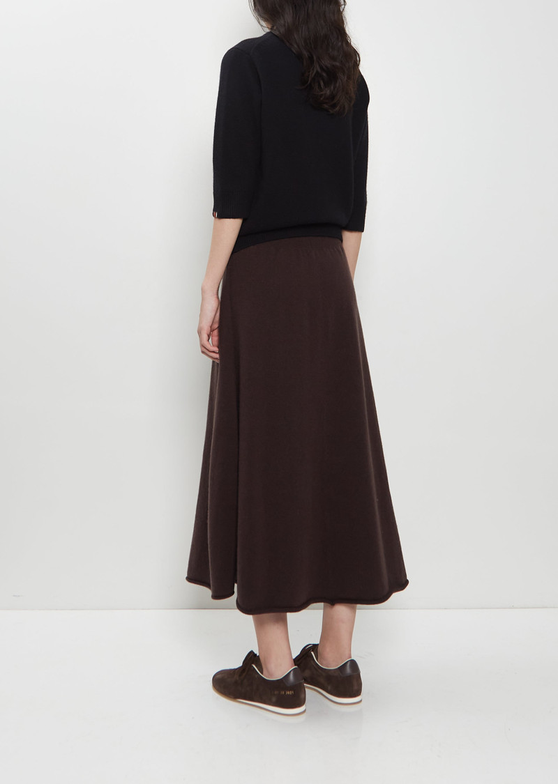 extreme cashmere n°388 Ease Stretch Cashmere Skirt — Dark Brown outlook