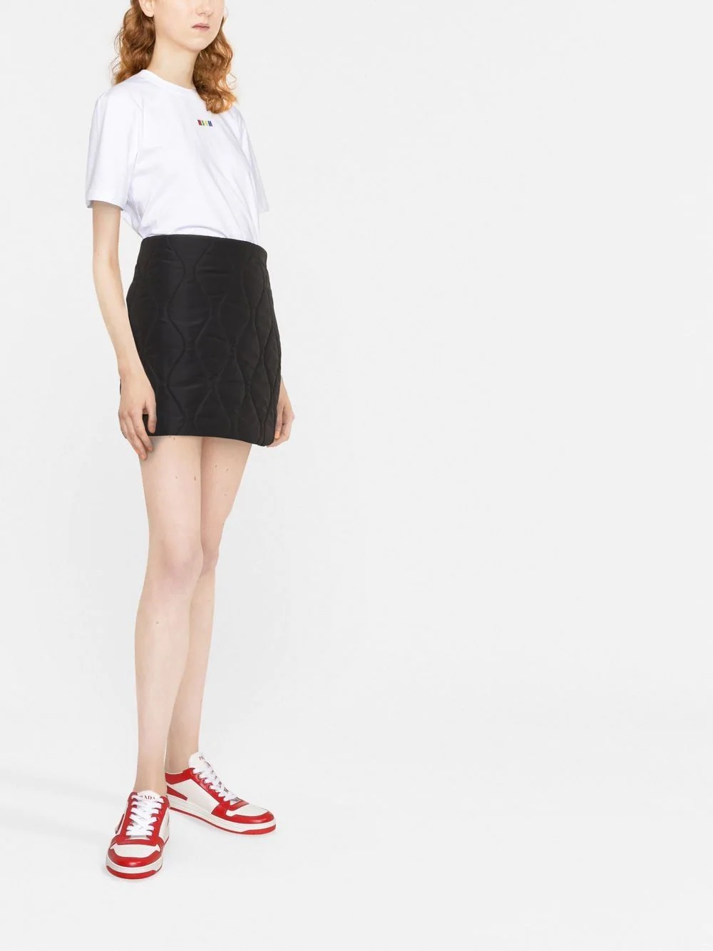quilted-effect mini skirt - 3