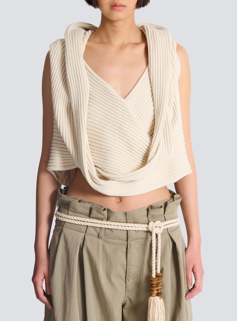 Ribbed silk knit jumper 5