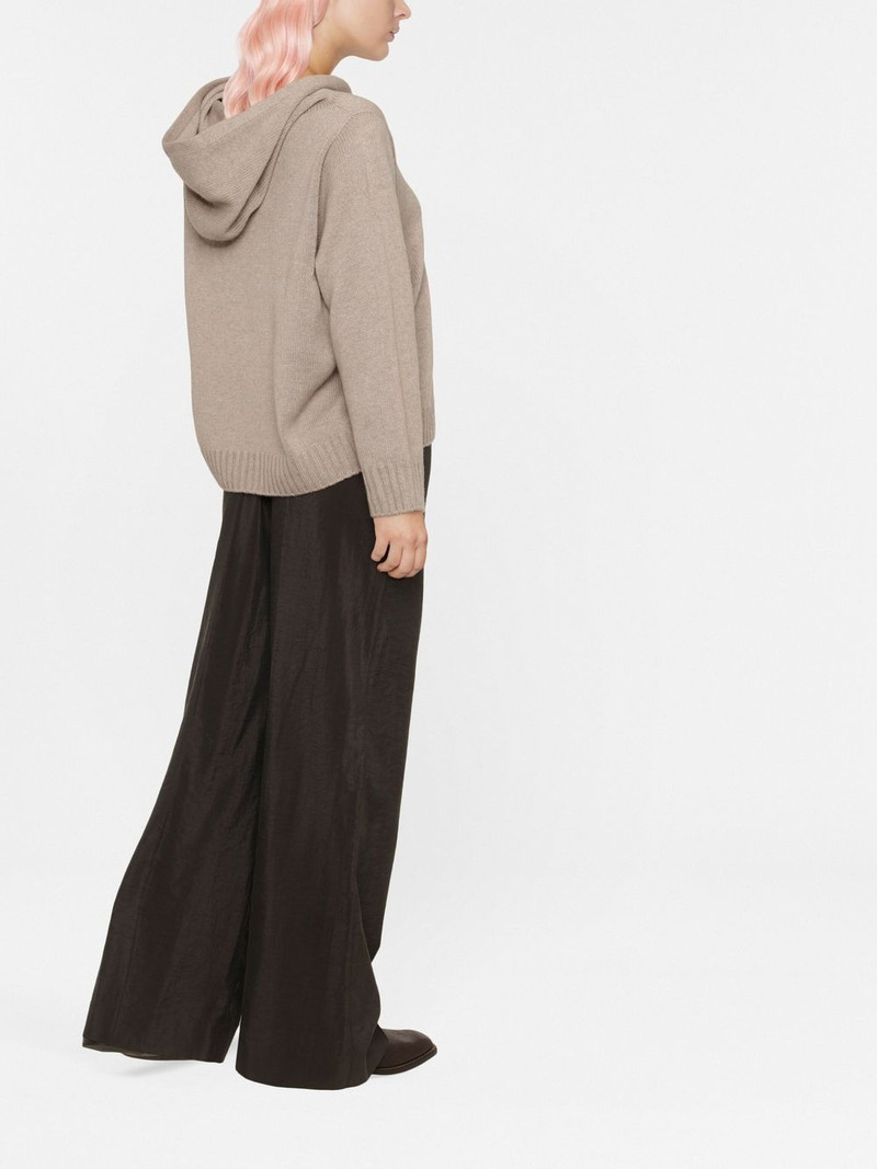 hooded V-neck jumper 3