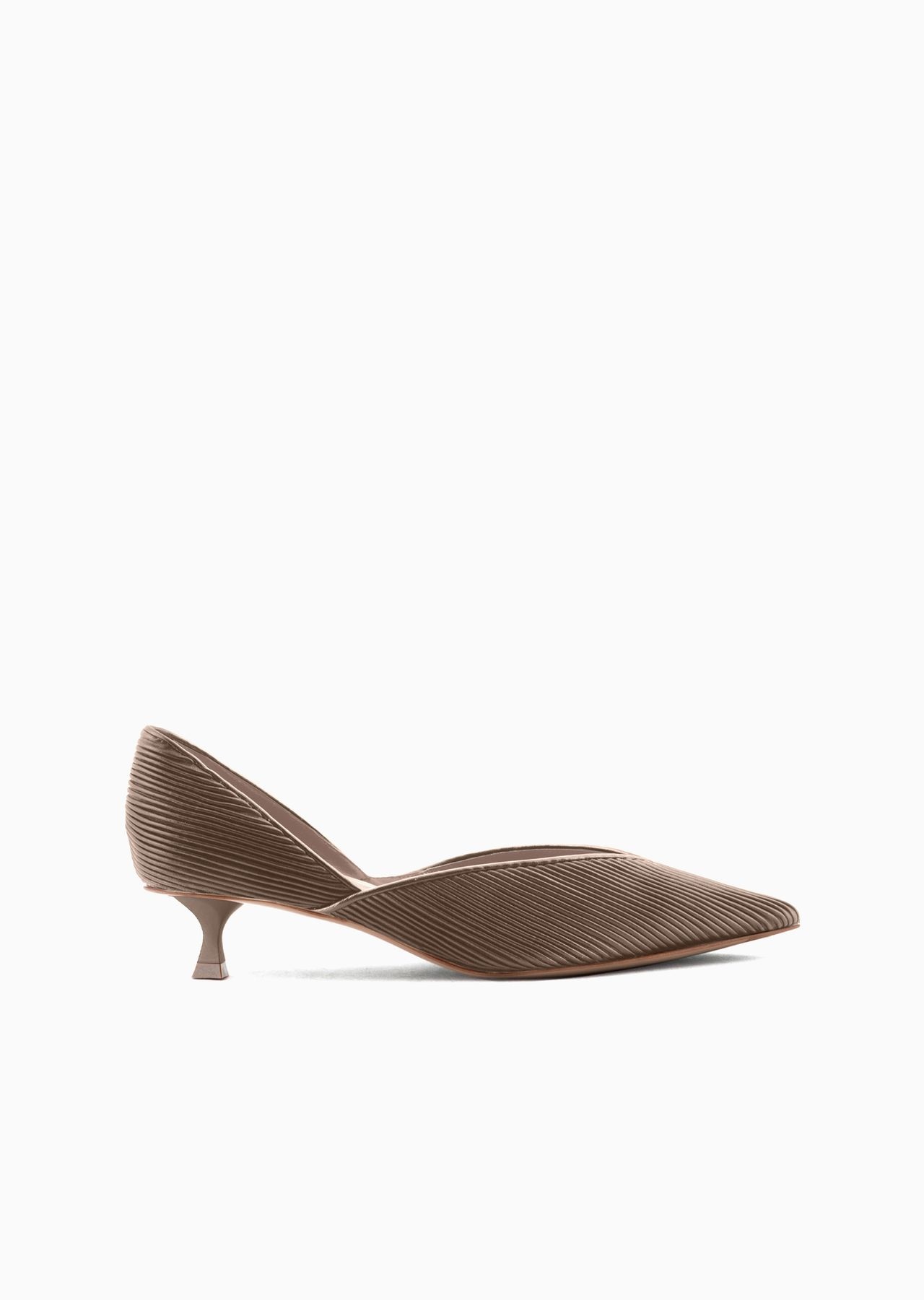 Pleated nappa-leather court shoes - 1