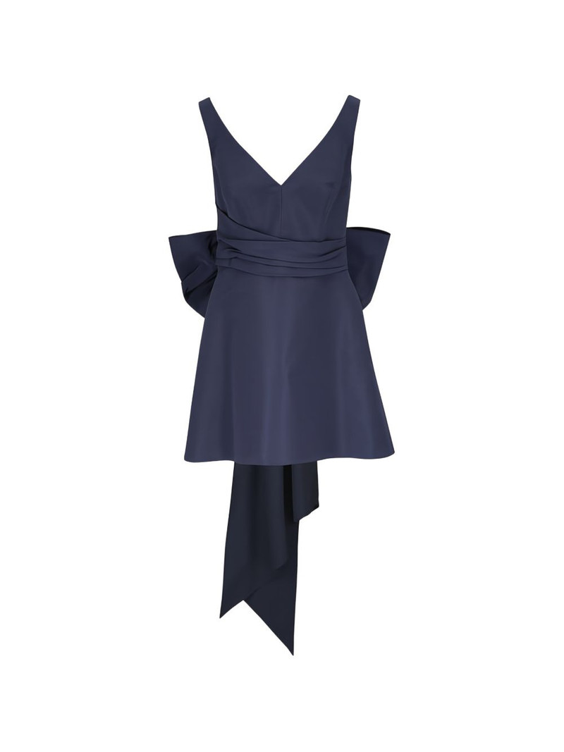 V-neck bow mini dress 1