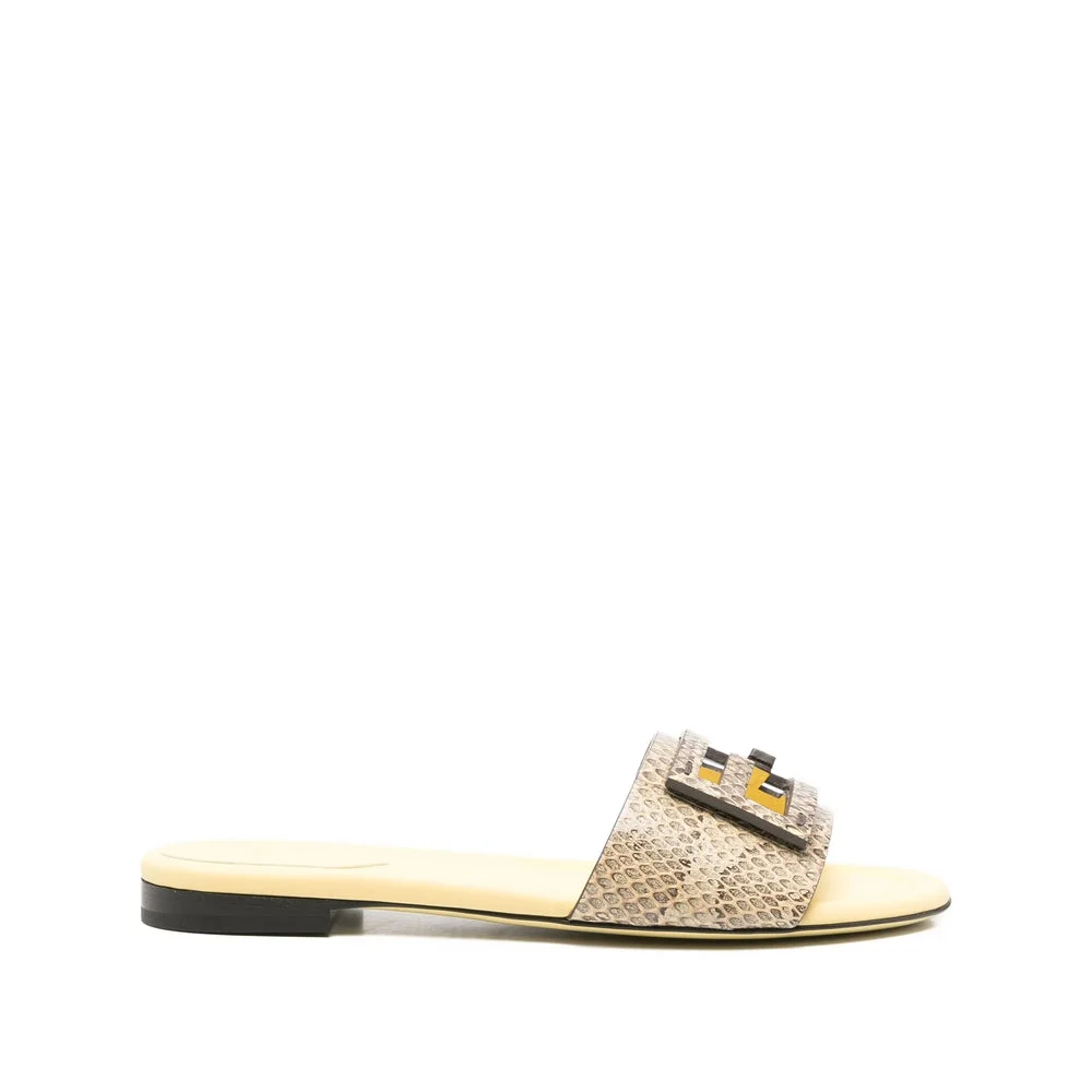 Fendi Women Snakeskin Leather Sandals - 1