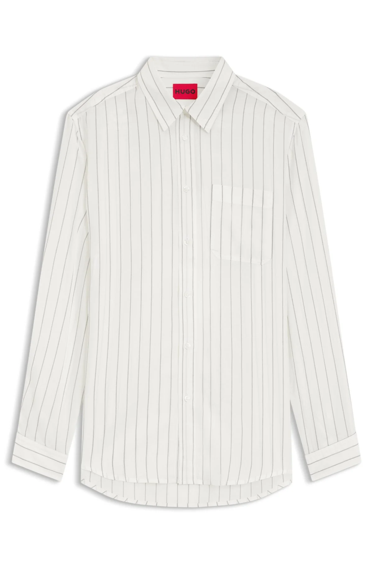 OVERSIZED-FIT SHIRT IN STRIPED CANVAS - 1